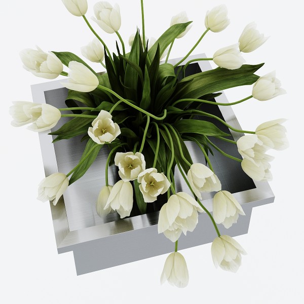 Edelstahl Behälter für "das kleine Blumenbeet am Tisch" zu Design Grilltisch "a la carte"